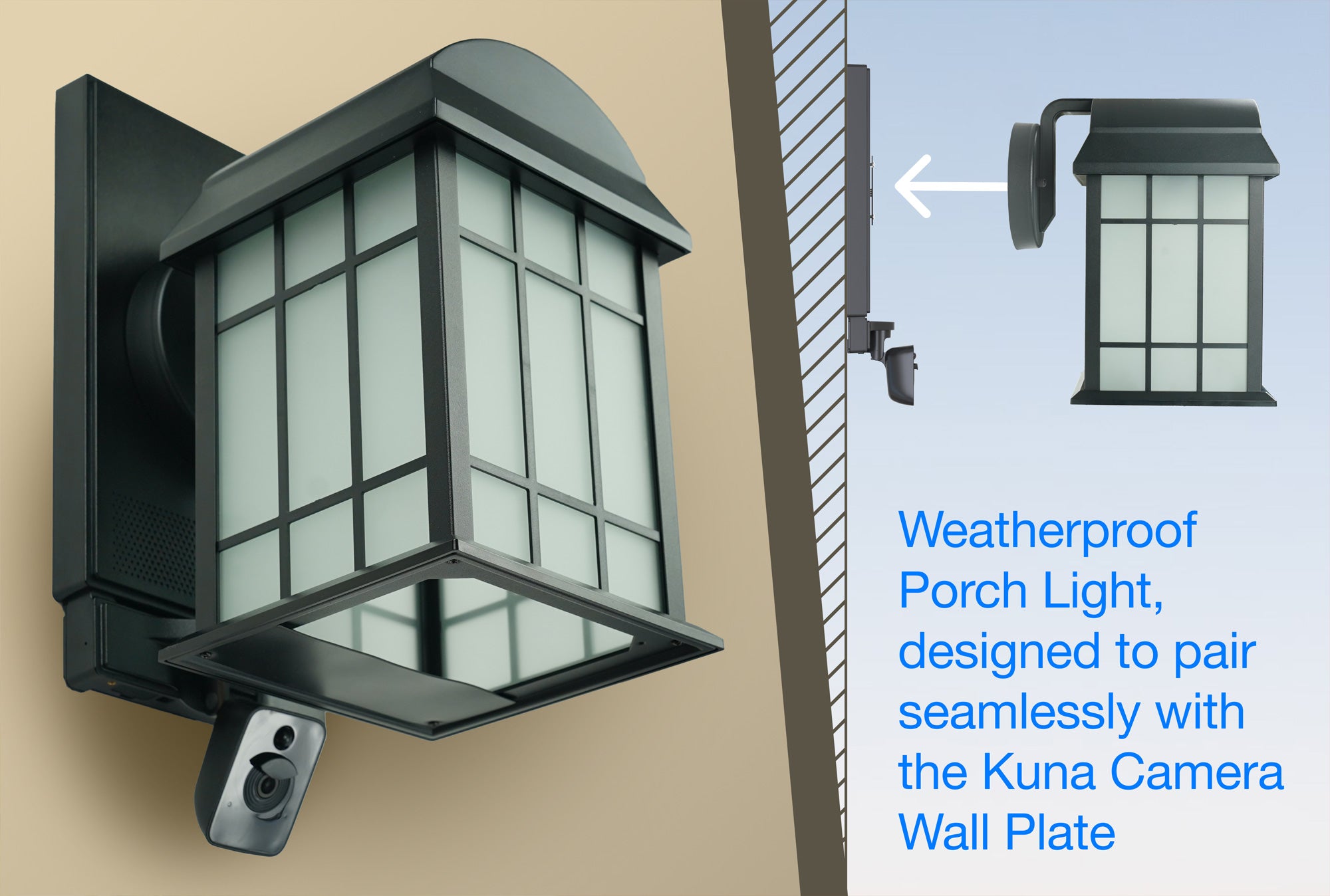 Kuna Camera Wall Plate Craftsman Porch Light Bundle